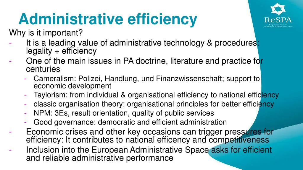 Office of Administrative Efficiency